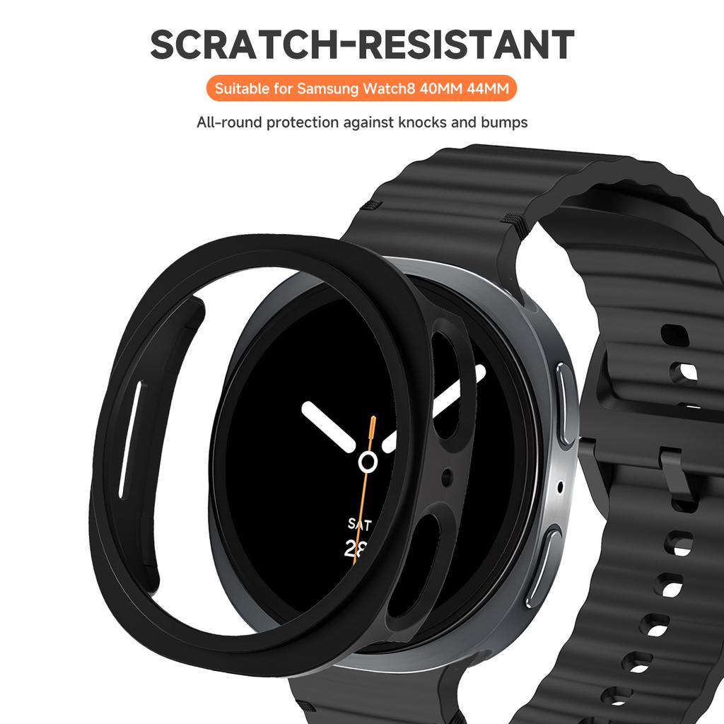 Silikonový řemínek pro Samsung Galaxy Watch 8 40 44mm Pásek s pouzdrem Chránič obrazovky Kryt nárazníku pro chytrý řemínek Náramkové doplňky