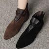 Fashion Shoes Female Hot Sale Slip On Autumn Women's Pumps Pointed Toe Mixed Colors Flock Mid Heeled Profession Pumps