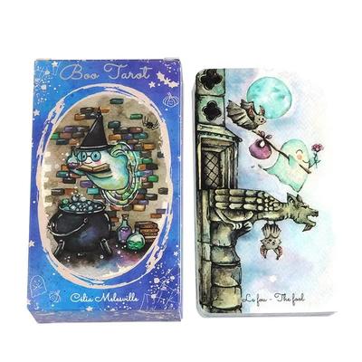 Boo Tarot autorstwa Celii Melesville 78 Kart Angielskie Karty Tarota do Wróżenia Przeznaczenia dla Początkujących Karty Wyroczni Planszowa Gra Planszowa na Stół Imprezowy