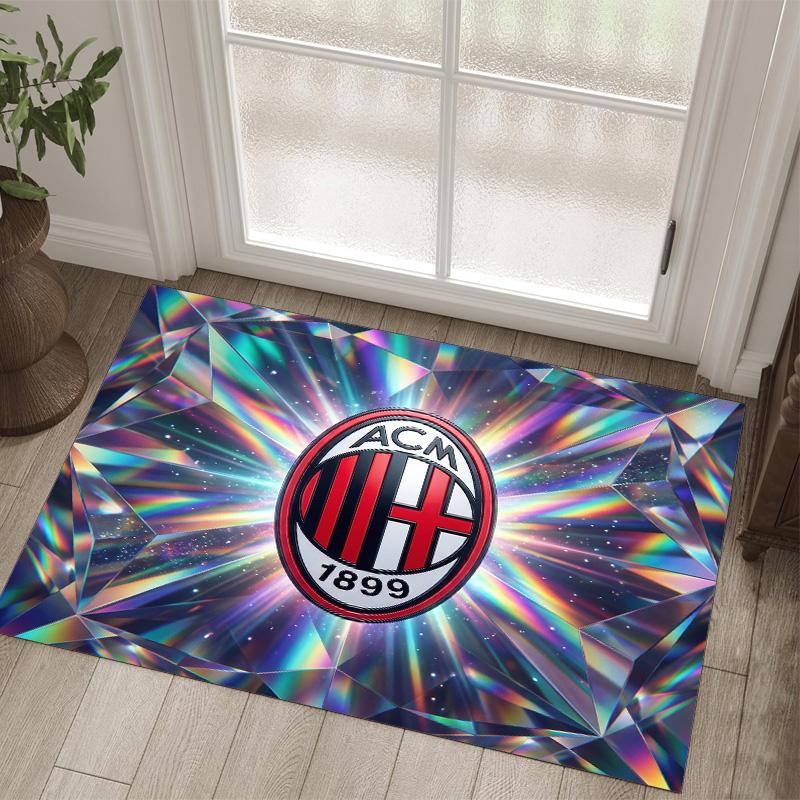 AC Milan Design Crystal Velvet Carpet Cozy Non?Slip Printed Rug For Bedroom Living Room Entrance
