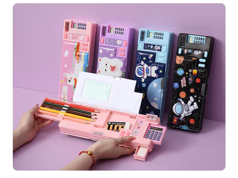 Multi-functional Cartoon Pencil Case - Large Capacity Stationery Organizer