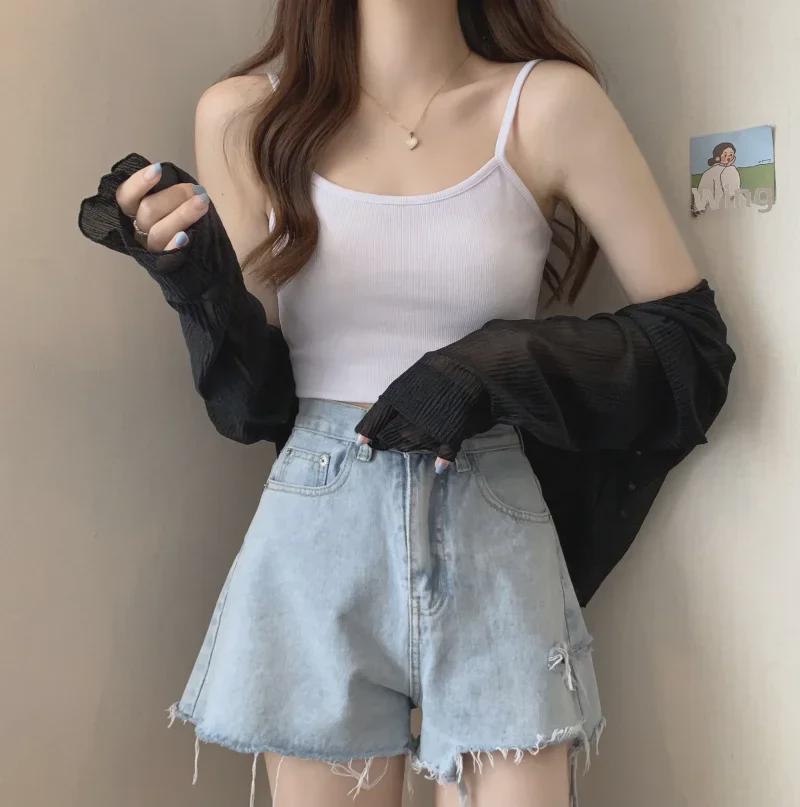 2023 Módní dámský šál kardigan s dlouhým rukávem pro letní ochranu před sluncem