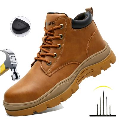 Stahlkappenschuhe für Herren Unzerstörliche Arbeitsstiefel Wasserdichte Sicherheitsschuhe Arbeitsschutz Anti-Quetsch- und Durchstichschutz Sneakers