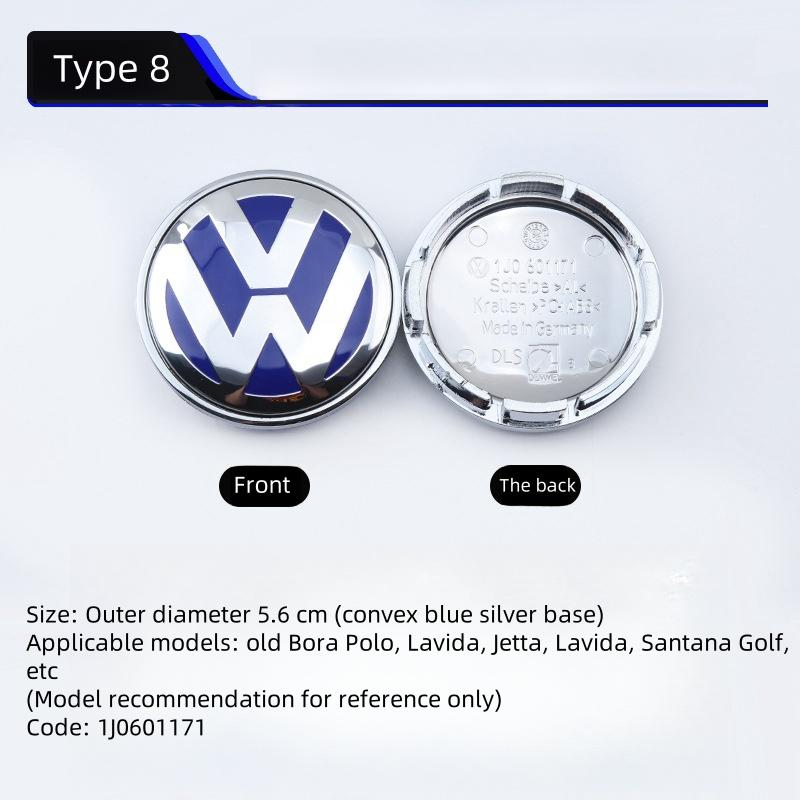 För VOLKSWAGEN VW 56-76mm Bilfälgscenterkåpa Dekal Tillbehör För Volkswagen R-line R GTI Polo Golf Touareg Passat Mago