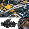 45pcs Automotive Fastener And Cable Tie Set Push Mount Cable Zip Tie With Car Wire Routing Clips Self Locking Fastening Cables