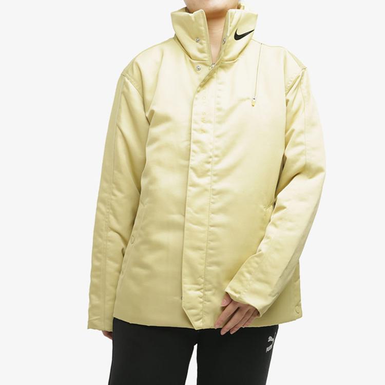 Nike Sportswear Synthetic-Fill Stand Collar Casual Sports Warm Cotton Jacket Winter Women Jacket Yellow CU5832-318