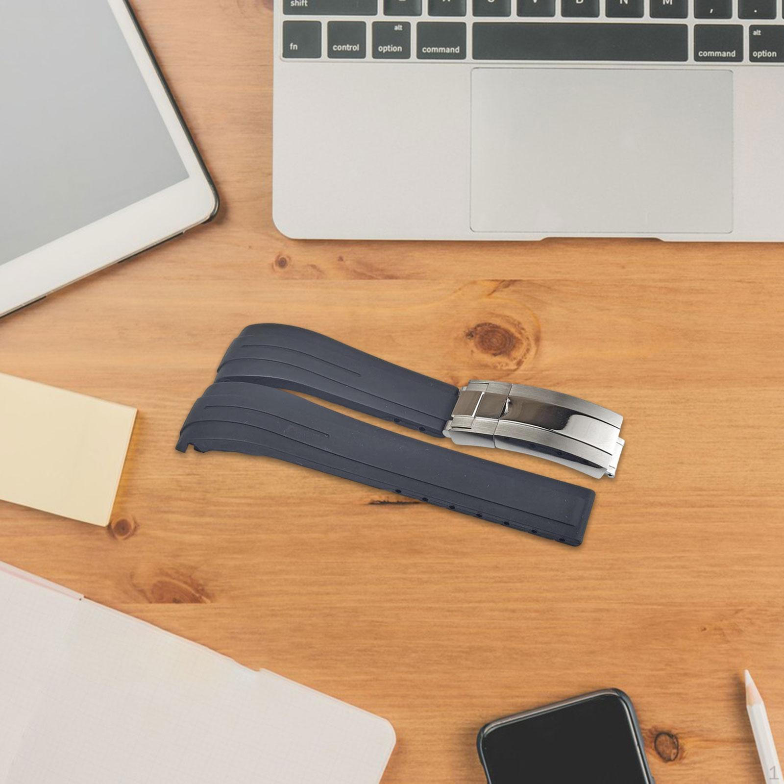 

Силіконовий ремінець для годинника, що швидко знімається, регульований для чоловіків і жінок, змінний ремінець для годинників чорний