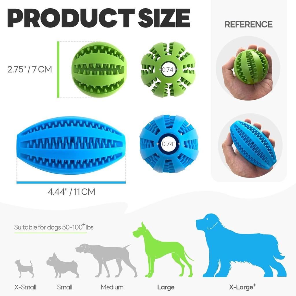 Tough Durable Natural Rubber Teeth Cleaning Interactive Ultra Pet Dog Chew Ball Toy