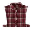 Checked False Collar for Lady Winter Detachable Lapel Faux Collar Half Blouse Collar Fashion Shirt Sweater Accessories