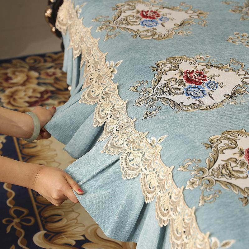 Neues europäisches Sofakissen, hochwertig luxuriös winterlich rutschfest, amerikanisches Leder-Sitzkissen, universeller Chenille-Bezug für alle Jahreszeiten