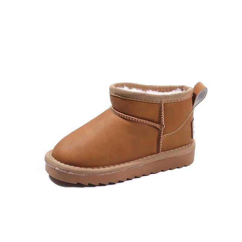 Children's 2024 Winter Fur-Lined Cotton Snow Boots for Girls and Boys