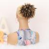 African Curly Hair Bun Donut Chignon Scrunchie Wrap Afro Puff Black Synthetic Hairpiece for Women Daily Use