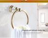 European Style Gold-Plated Crystal Towel Rack - Wall-Mounted, Stainless Steel