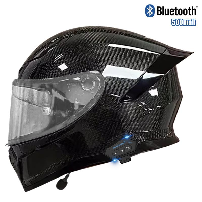 

Шолом з вуглеволокна Dot Повнолицевий шолом Легкий Локомотивний Туристичний Bluetooth Шолом для бігу Чоловічий та Жіночий Шолом на чотири сезони XL