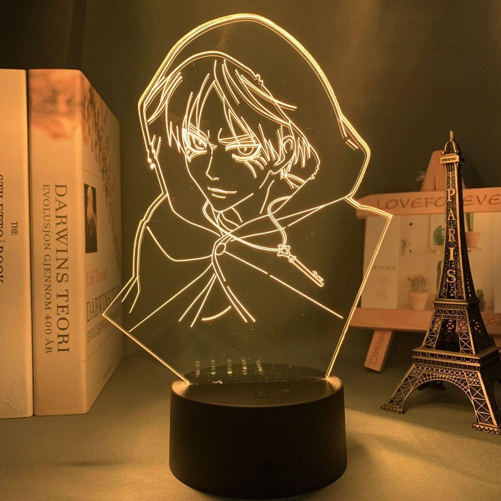 Attack On Titan Levi Mikasa Eren USB 7 Colors LED Night Light