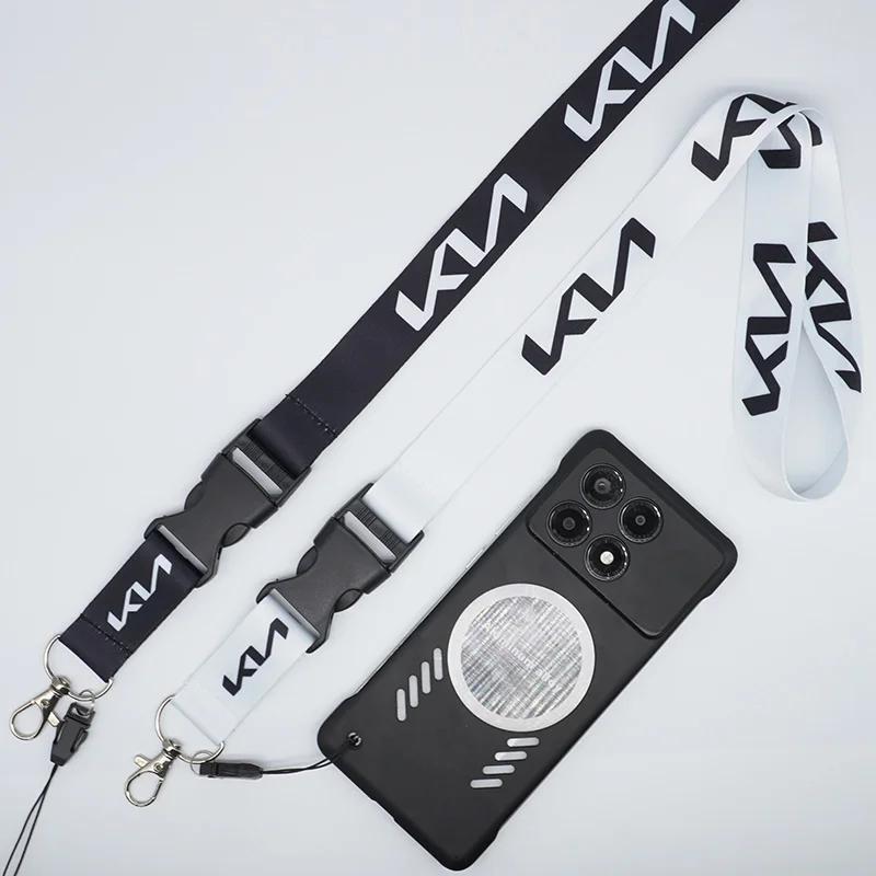 AHM1 Correa para el Cuello Lanyard Llavero para Teléfono Tarjeta de Identificación de Trabajo Cuerda para Colgar Para Kia Ceed Cerato Sportage Picanto Seltos Soul Rio 3 4 5 2021 2020