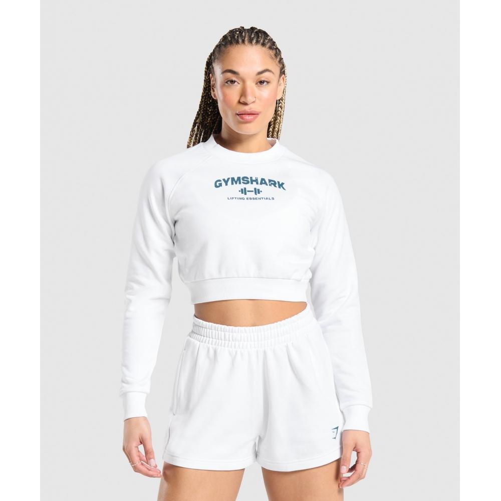 

Укороченный свитшот GYMSHARK Team Белый B9A4I WB57 XXS