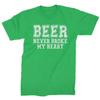 Beer Never Broke My Heart Funny Bar Drinking Beer Tshirt Summer Cotton Short Sleeve Oneck Unisexs T Shirt New S3xl