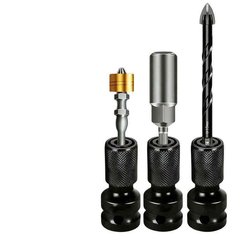 1/2PCS Impact Wrench To Drill Adapter 1/2 To 1/4 Hex Converter Socket Extension Bit Holder For Electric Wrench And Power Tools