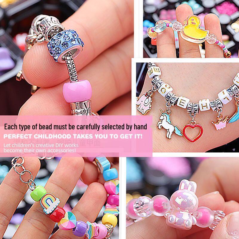 Princess Jewelry Box DIY Set: Create Bracelets & Necklaces - Perfect Birthday Gift for Girls