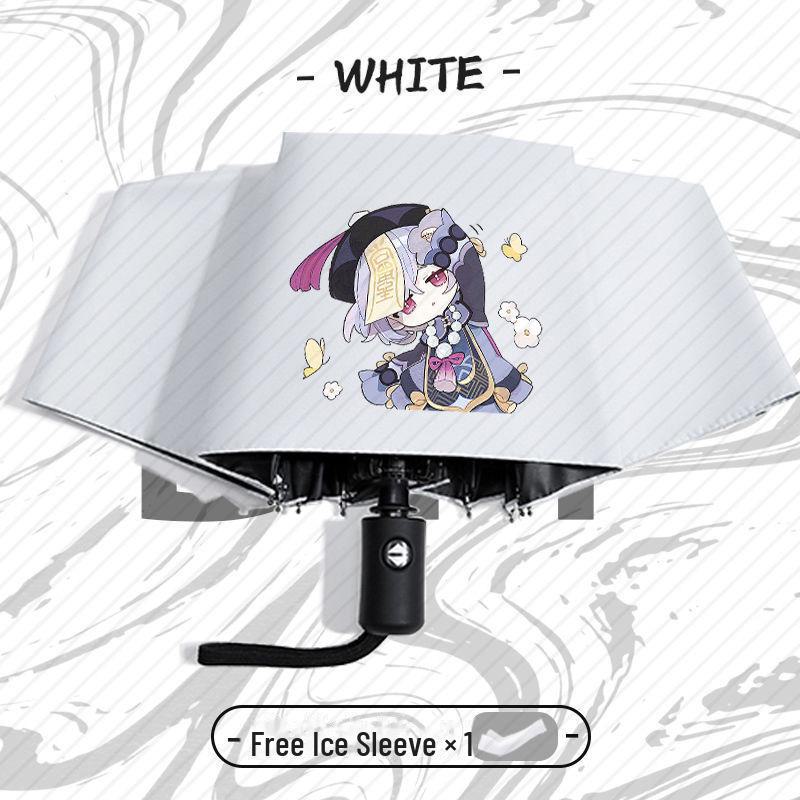 Genshin Impact Automatický skládací deštník s UV ochranou pro žáky základních škol - Odolný proti větru, pro slunečné i deštivé počasí