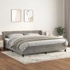 3127391 vidaXL Bed with Divan Base and Mattress Light Grey 200x200cm Velvet