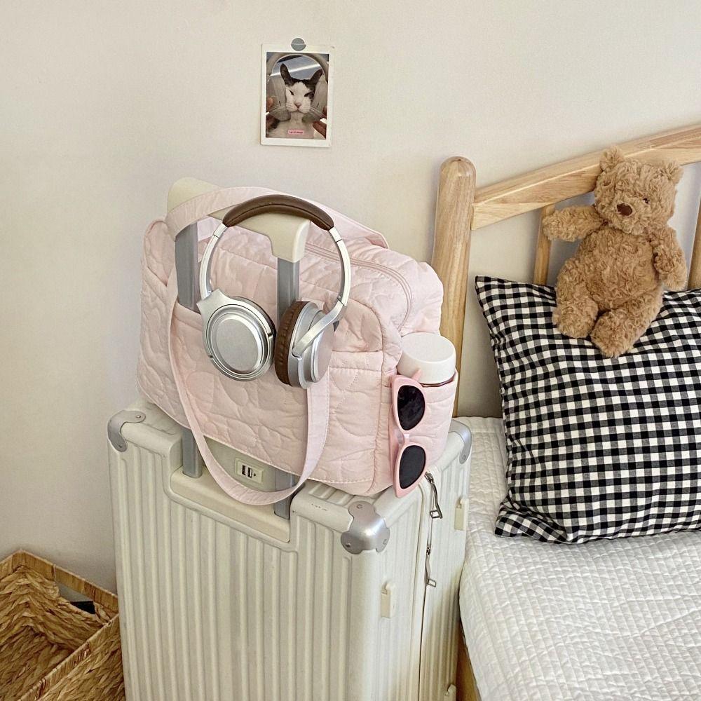 Korean Style Travel Luggage Bag Heart Travel Storage Bag Sweet Makeup Pouch Bag Outdoor