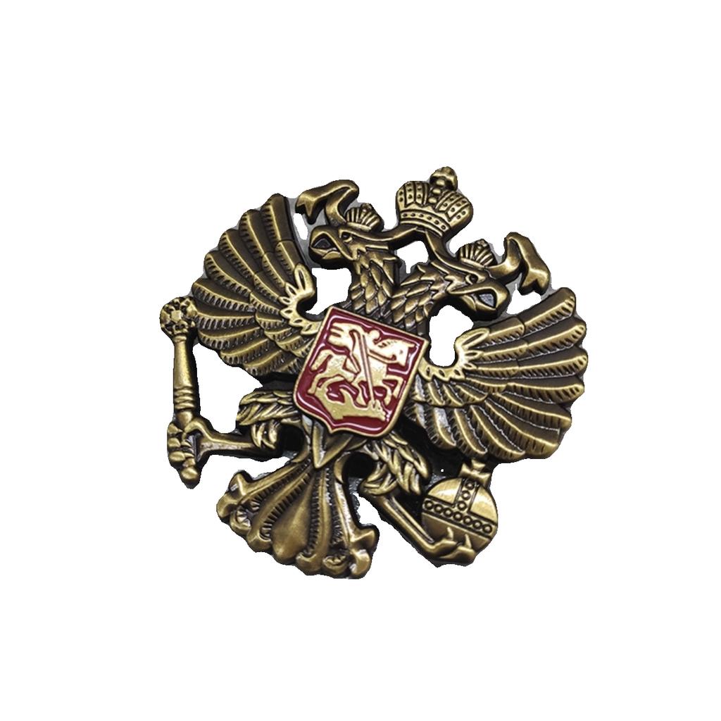 Replica of the Russian National Emblem Bronze Double-headed Eagle Club Badge