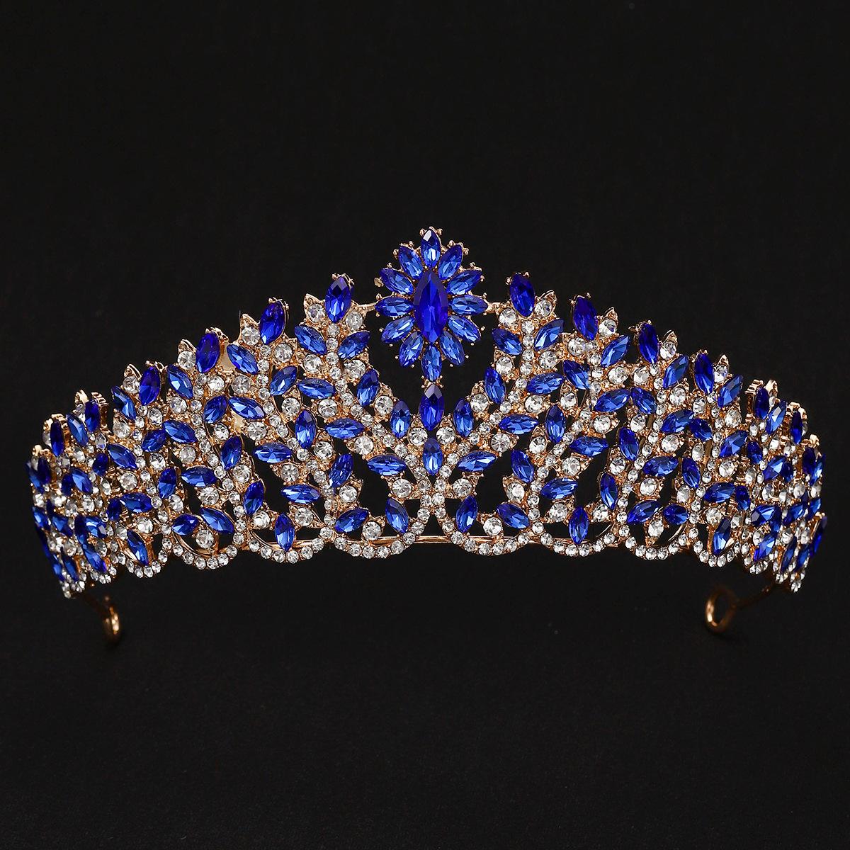 

Корона тиара свадебная премиум сплав горный хрусталь большая корона свадебная корона тиара