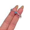 Moon & Star Ice Blue Zirconia Starburst Bracelet – Luxury, High-End Design for Women