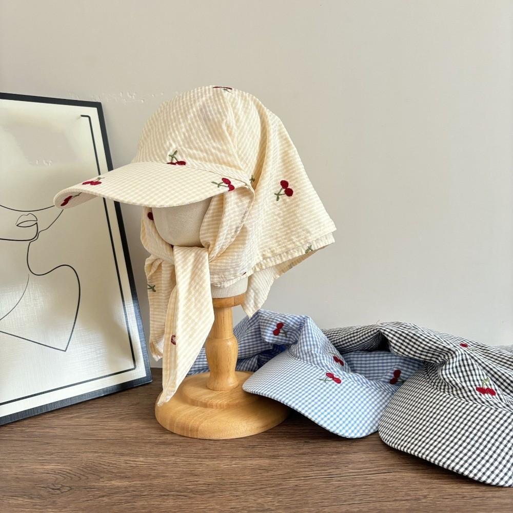 Sweet Headscarf Baseball Cap Korean Style Peaked Cap Versatile Sunscreen Beach Hats  Girl