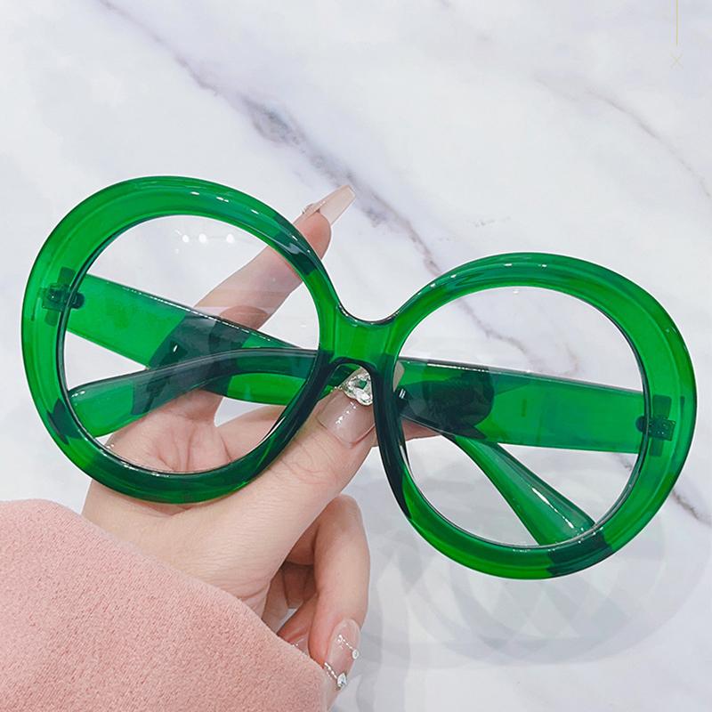 Blue Light Reading Eyewear Women's Presbyopic Stylish Black Screen Round Blocking Ladies Presbyopic Vintage Oversize Jet Computer Hyperopia Eyewear