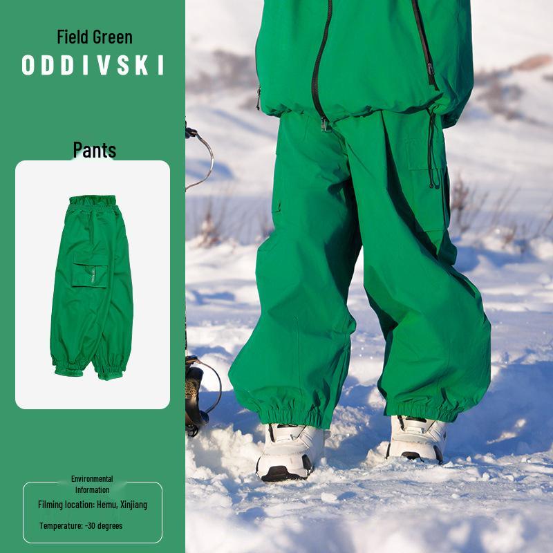 

Чоловічий зимовий лижний костюм Oddivski: Товстий, з капюшоном, водонепроникний комплект: однобортна лижна куртка та штани XS