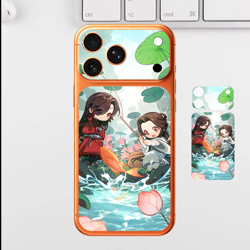 Kawaii Tian Guan For Iphone 17 Pro Max Back Protective Decorative Sticker Back Cover