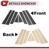 8 Pcs Door Pillar Window Trim for Nissan Rogue 2014-2020 Front Rear Left Right Anti Scratch Sticker Pillar Posts Cover Carbon Fiber Pattern Black