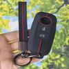 Elastic Silicone Key Protector With Keychain, Sport Honeycomb Grip Shell For Toyota Raize Daihatsu Rocky 3 Button Flip Auto Key
