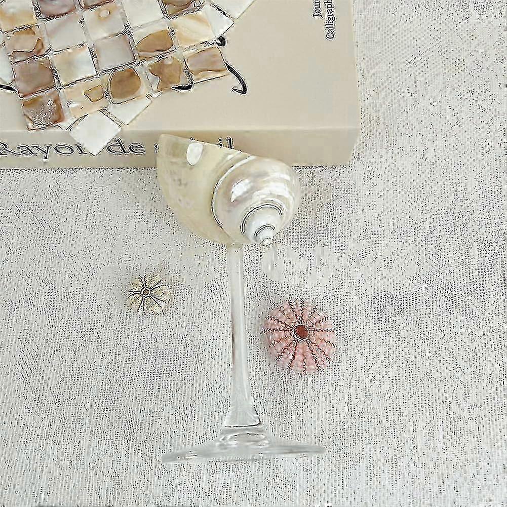 2 Pcs Seashell Glasses Conch Cup Martini Glasses Cocktail Glass Cup for Birthday Wedding Beach Bridesmaids
