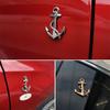 1PC Metal Personality Car Stickers Boat Anchor Hooks Navy Emblem Grill Cross Badge Pirate Ship Car Body Sticker