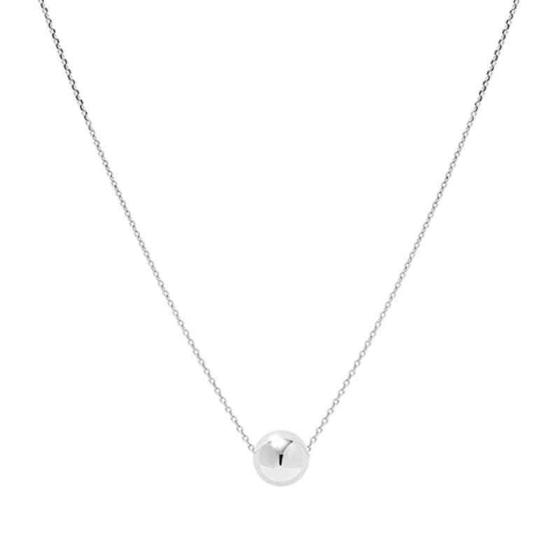 Grün [925 Silber] Un.silver.174 / einfache Kugelkette (lange Version)