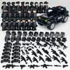 Military Figure Police Black Swat 1620 Doll With Weapon Children Assembled Building Block Bag