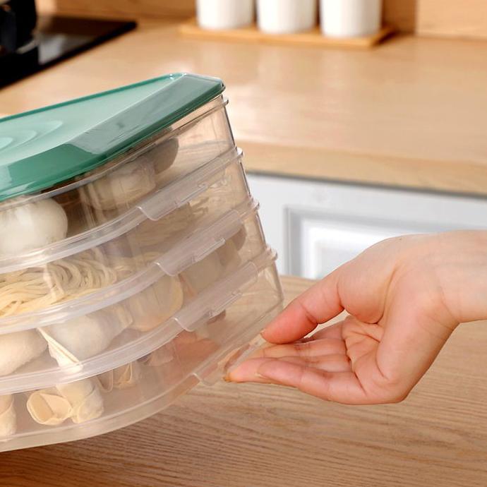 WTEMPO Organizzatore per gnocchi impilabile per conservazione del freddo PP Comodo utilizzo Organizzatore per frigorifero Forniture da cucina