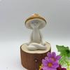 Resin Mushrooms Figurine Cute Meditation Tabletop Decor Statue Sculpture Decoration for