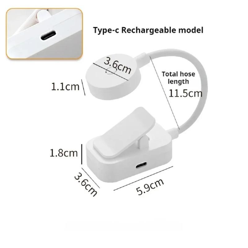 Mini Clip Book Lamp LED Table Lamp Eye Protection 3 Colors USB Rechargeable Night Light Portable Bedside Student Reading Lamp
