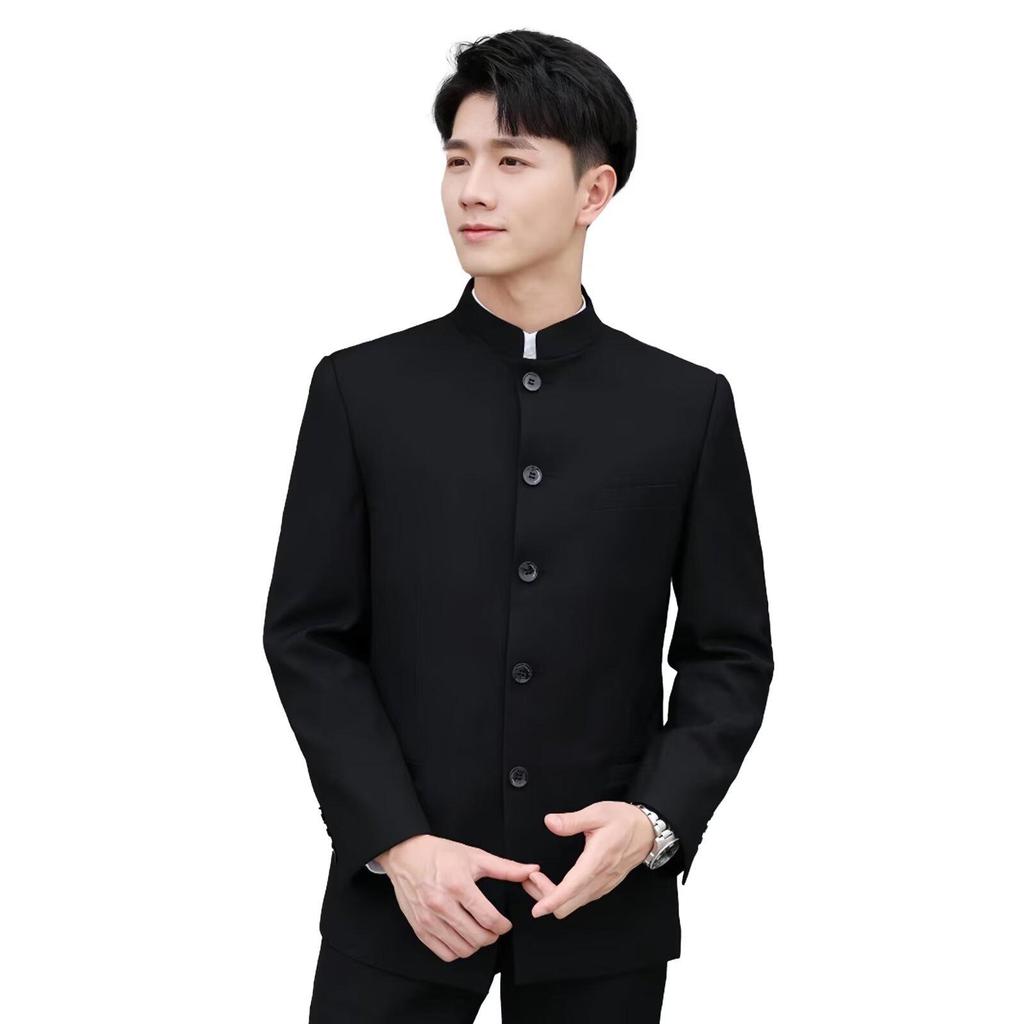 Schlanker Performance Retro Tang Anzug für junge Männer: Vierter Mai Studenten- und Herren-Zhongshan-Anzug