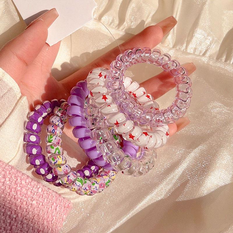 6-Pack Frosted Elastic Hair Rings - Durable, Simple Ponytail Bands for Women