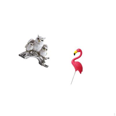 Modern Owl Bird Figurine Sculpture for Living Room Office Tabletop Decor And Fairy Garden