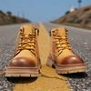 Men's Boots Lace Up Winter New High Top Leisure All-match Men's Casual Boots Non-slip Trend Rubber Men Flat Boots
