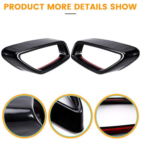 Pair of Rear Muffler Exhaust Pipe Covers for 18-22 BMW 5 Series G30/G38