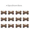 12pcs Wholesale Cat Collar Accessory Wood Dog Bone Puppy Blank Nameplate Round Tags For Dogs Keyrings