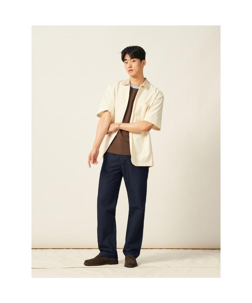 Binpolmen Outerwear-Style Denim Shirt Ivory